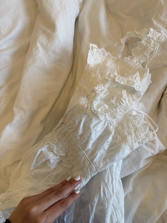 GAP White Eyelet Maxi Dress with Smocked Bodice x Doen - Picture 5 of 5